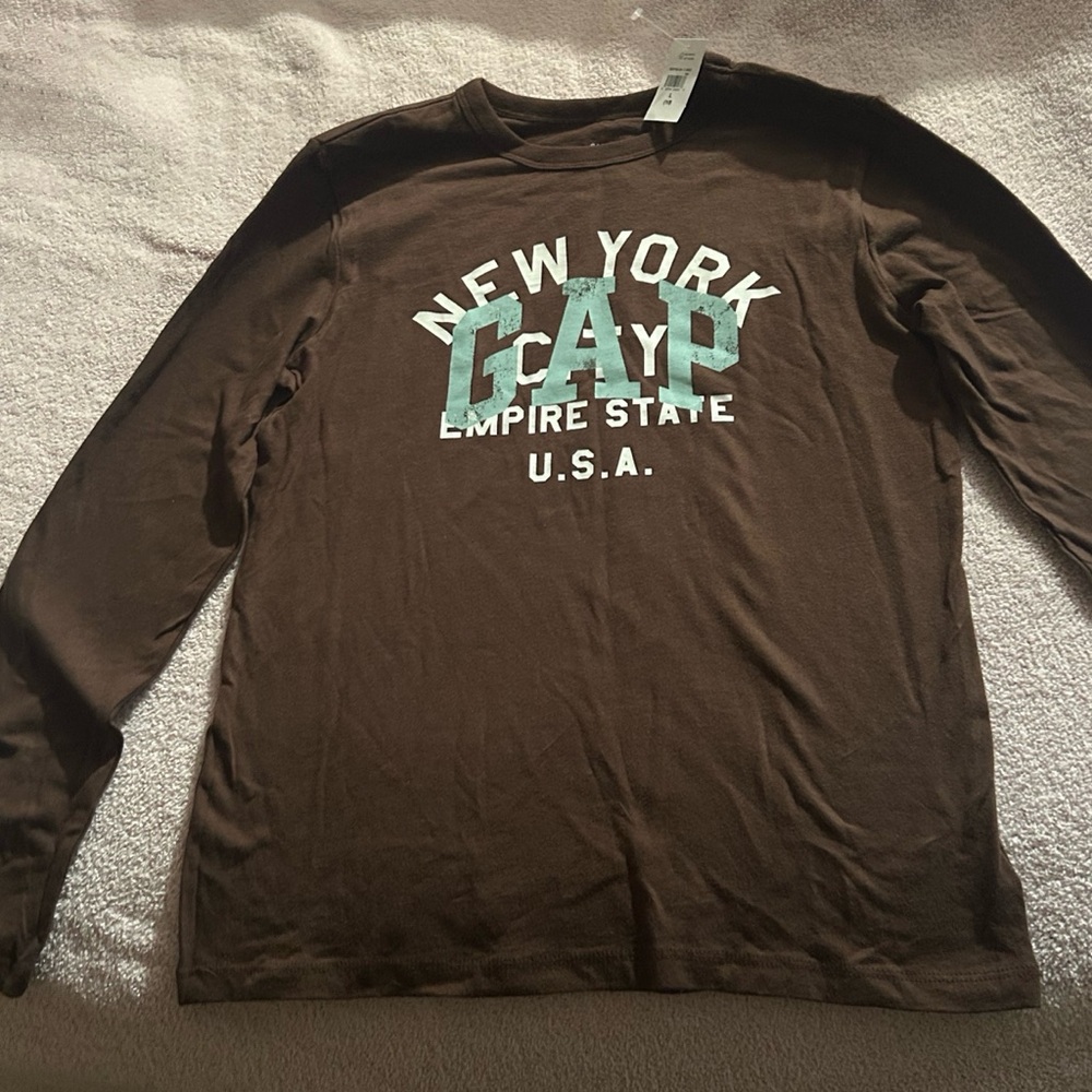 GAP kids Brown Long Sleeve Shirt size L (10).